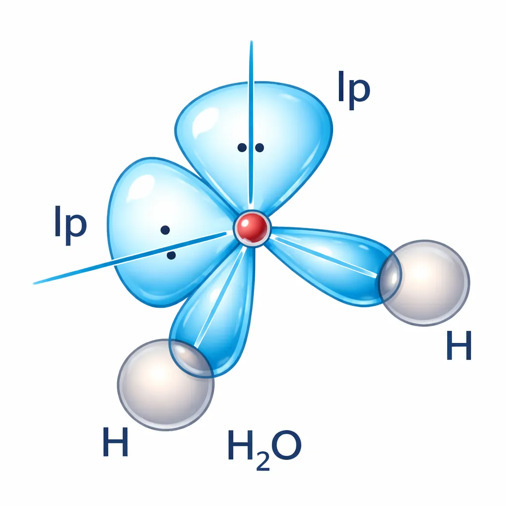 sp^3-hybridisation in H_2O